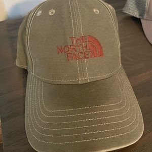 Northface hat olive green and orange